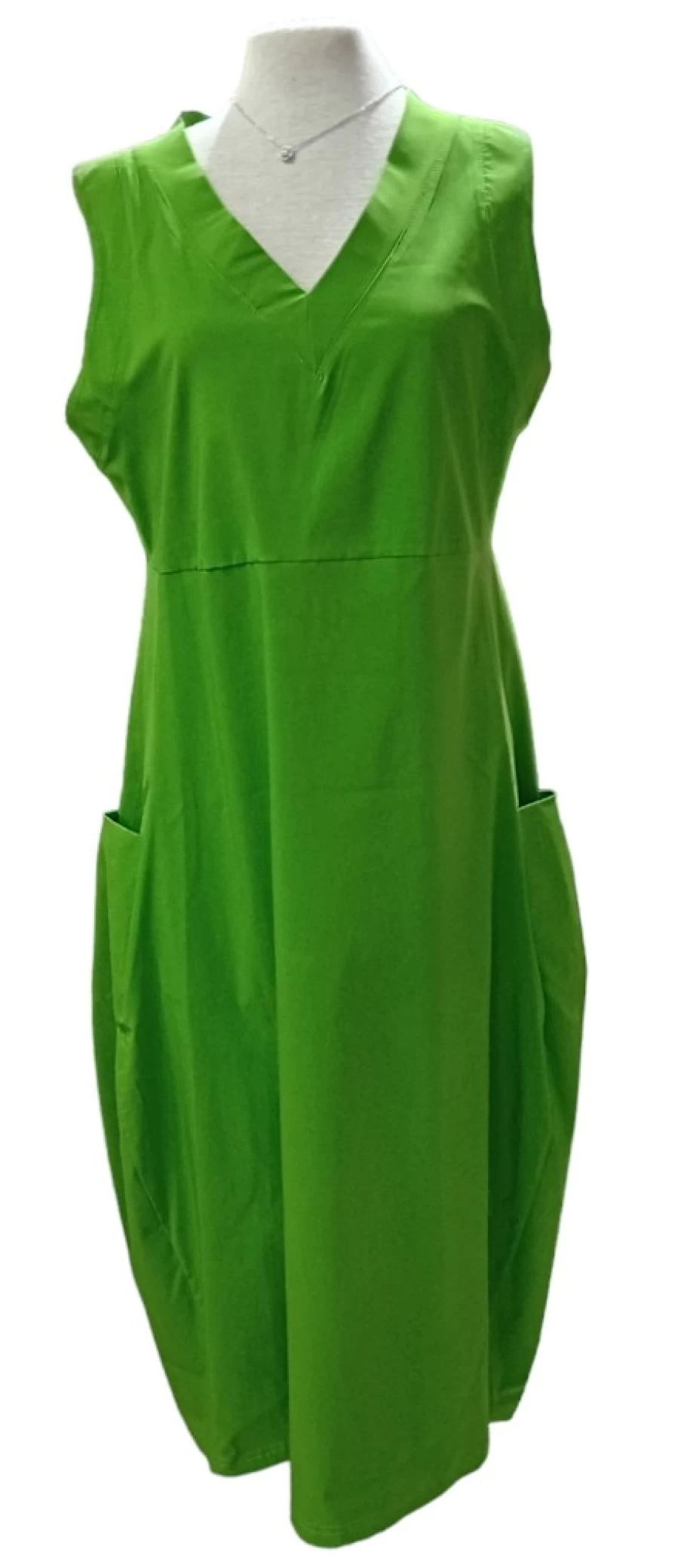 Peruzzi | E&M Stores V Neck Dress Green
