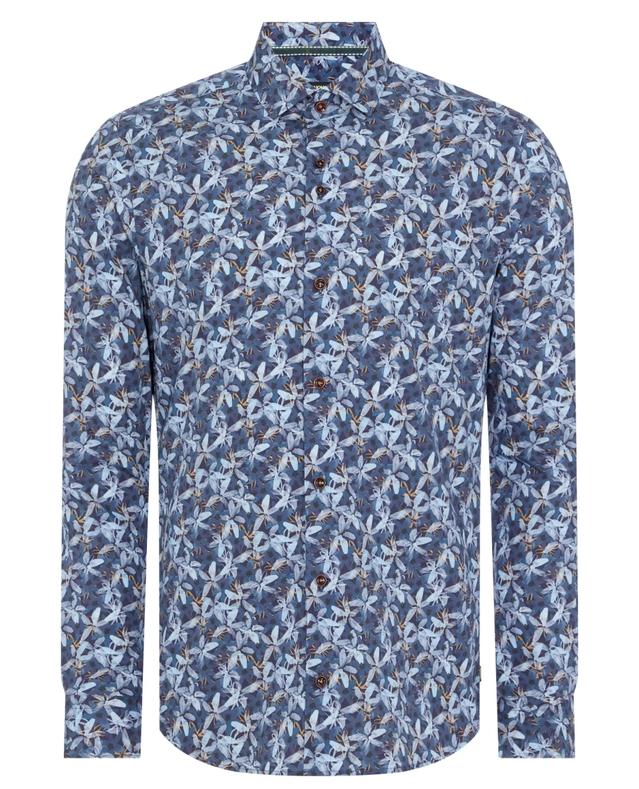 Shirts | E&M Stores Remus Slim Fit Shirt Blue