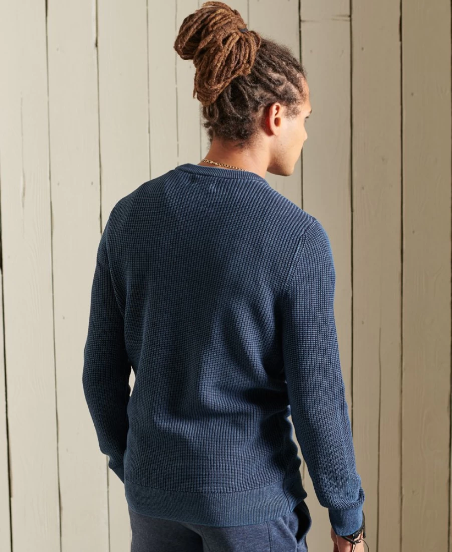 Tops And Hoodies | E&M Stores Super Dry Textured Crew Indigo