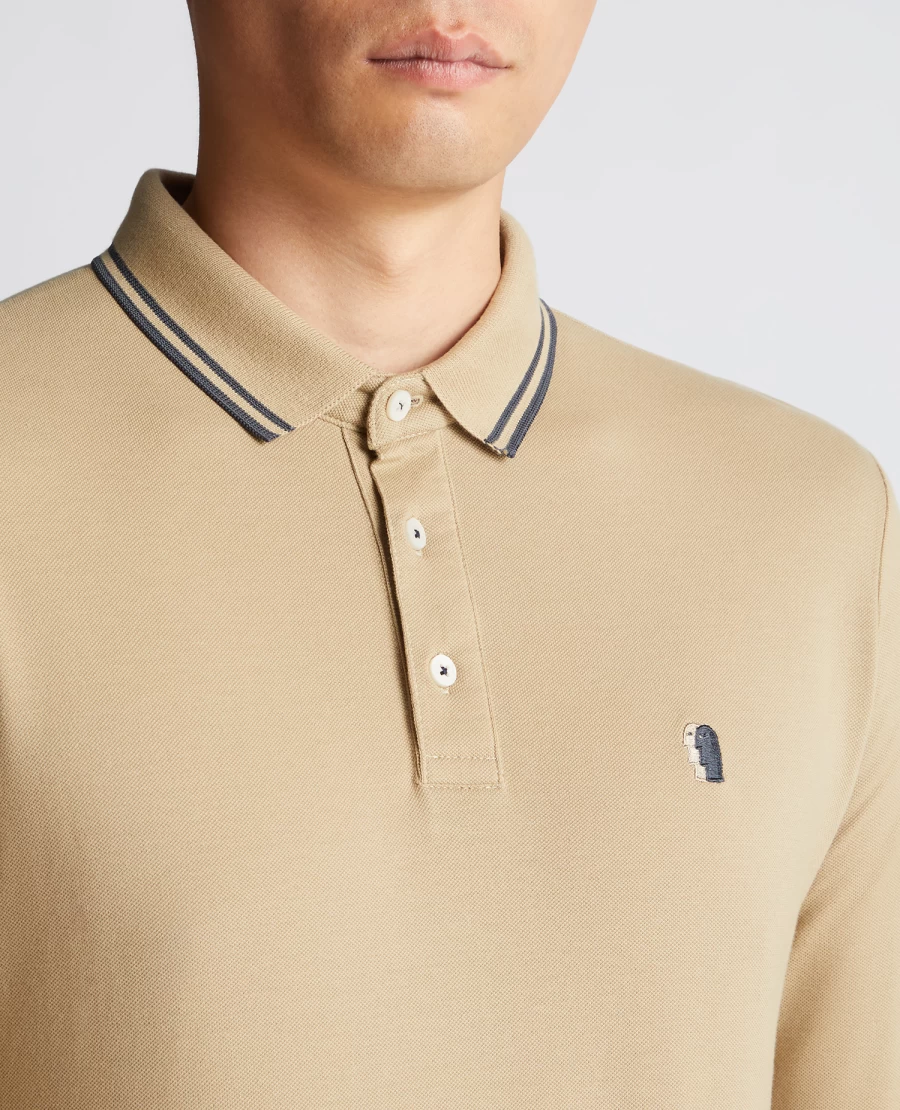 Remus | E&M Stores Remus Polo Long Sleeve Beige