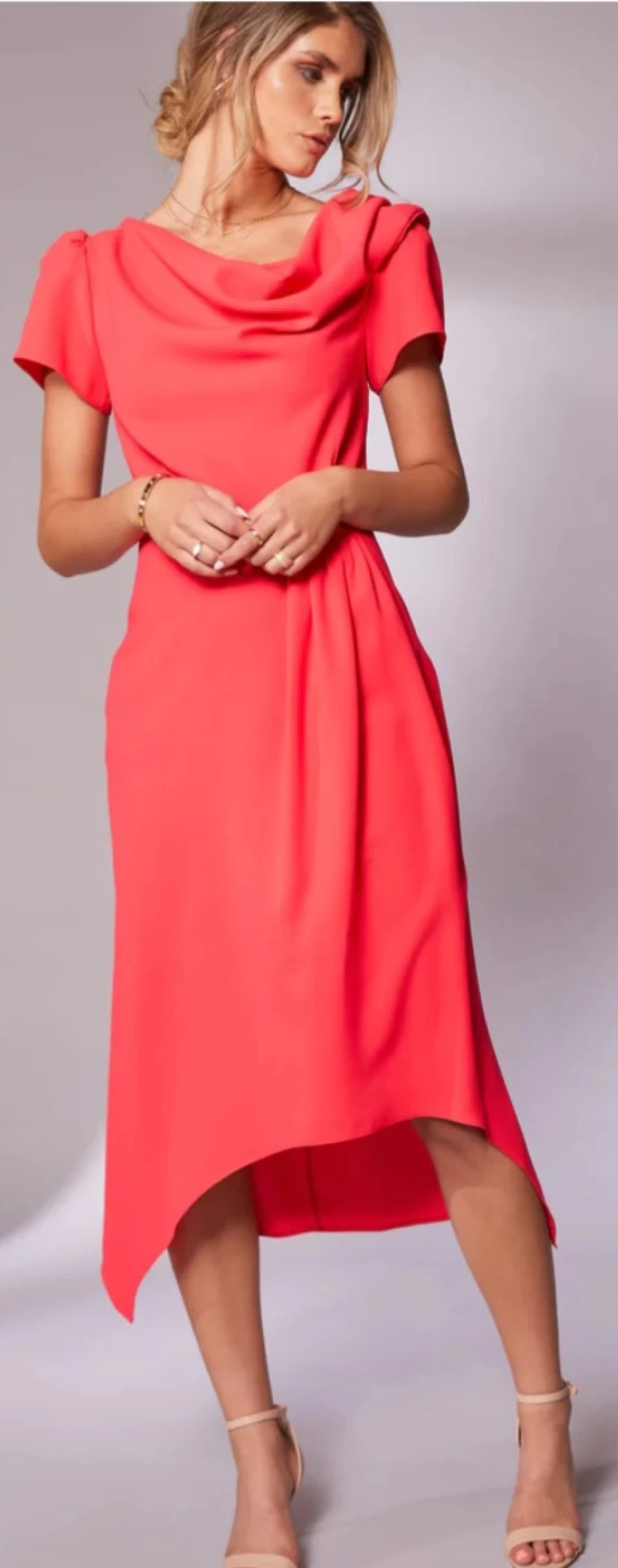 Kate Cooper | E&M Stores Drape Neck Dress Chilli