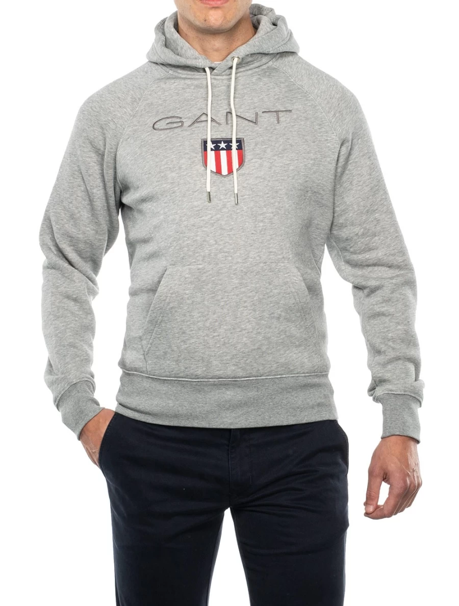 Gant | E&M Stores Gant Shield Hoodie Grey